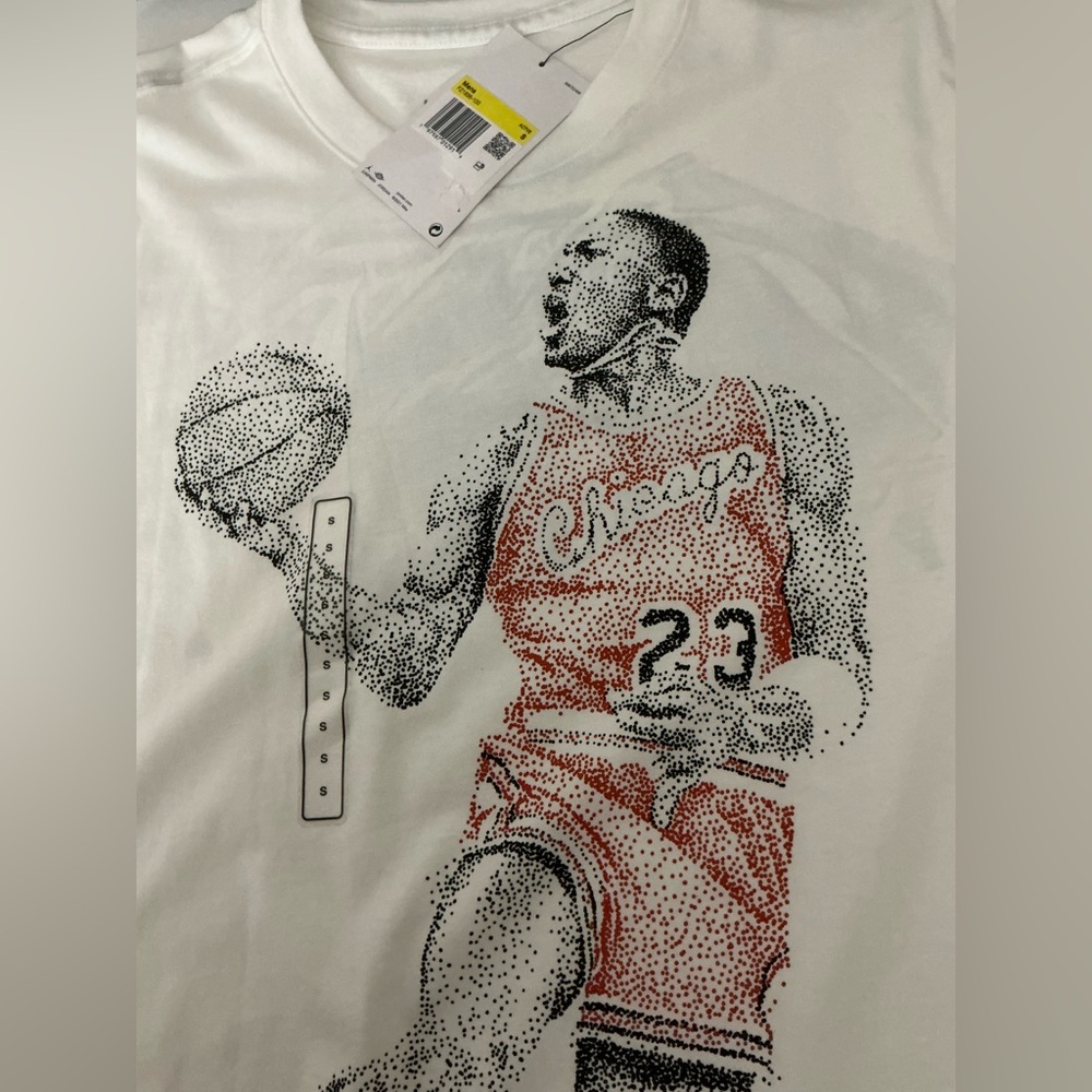 Nike Air Jordan Men's Active MJ Dot Graphic Short Sleeve T-Shirt Size Small - Picture 9 of 11